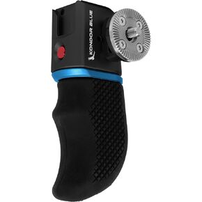 KONDOR BLUE | Trigger Wing Side Handle | Start/Stop Record Button, Arri Rosette Attachment, Cold Shoe, Multiple mounts, & Left/Right Compatible for Filmmaking Workflows | Raven Black