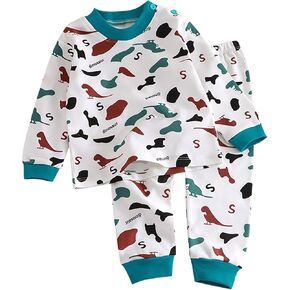 Boys 3tclothes Children's Long Boys' Undergarments Pure Cotton Baby Girls Dinosaur Kart Small (Camouflage, 4-5 Years)
