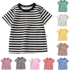 Kids Boys Girls Shirts Shorts Sleeve T-Shirts Cotton Crew Neck Tees Undershirts Casual Sweatshirt Blouse for Boy
