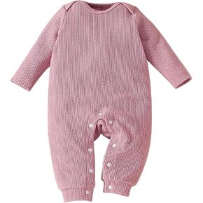 First Easter Baby Boy Baby Girls and Boys Long Sleeve Flying Sleeve Solid Color to Crawl Off Roading Infant Undershirt