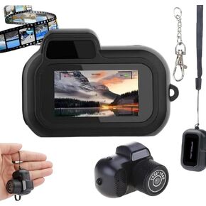 Zoomu Mini Camera Keychain ، 2025 New Mini Keychain Camera ، FHD 1080p مع 8G RAM ، شحن USB ، مثالي لالتقاط الذكريات اليومية ， عشاق السجلات المناسبة (128 جيجابايت)