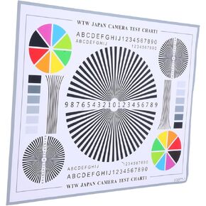 Vaguelly Camera Lens Calibration Card for CCTV Installation Focus Alignment Tool with Color Wheel Chart Durable Indoor Outdoor Monitoring Easy Calibration for High Definition Image