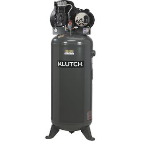Klutch 60-Gallon Single-Stage Vertical Air Compressor, 3.7 HP, 230 Volts