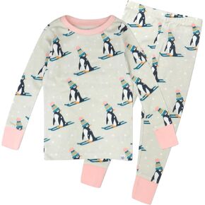 Honestbaby Holiday 2 قطعة بيجاماس سليم PJS 100 ٪ القطن العضوي للطفل ، طفل صغير ، أطفال