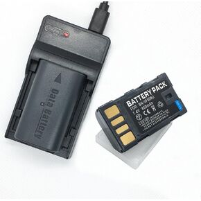USB Charger and Battery (2-Pack) for JVC Everio GZ-MG360, GZ-MG360BU, GZ-MG360BUS Camcorder