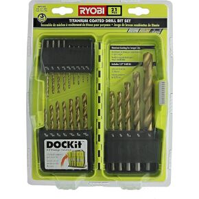 Ryobi A972102 Titanium Coated Drill Bit Set (21-Piece)