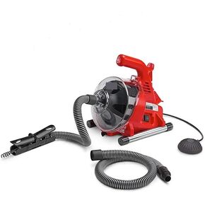 Electric Sewer Pipe Dredging Machine Toilet Kitchen 19-28MM Pipe Cleaning Machine Pipe Dredger Drain Cleaner 120W for Beginners DIY