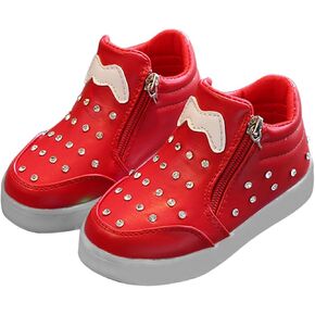 1‐11years Children Kid Baby Girls Butterfly 𝗖rystal Luminous Sport Run Shoes Led Light Luminous Outdoor Sport Shoes