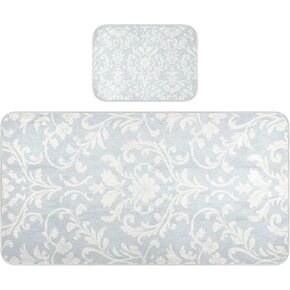 Silver-White European Pattern Cooling Baby Waterproof Crib Mattress Protector 28" x 52" Washable Mattress Pads for Kids, Adult