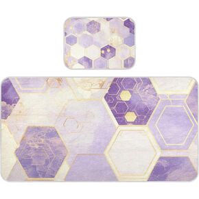 Purple Goldern Pattern Cooling Baby Mattress Protector Crib 28" x 52" Breathable Bed Pads for Adults for Kids, Adult