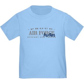 CafePress Proud Air Force Brother (Blue) Toddler T Sh Cute Toddler Graphic Tee, 100% Cotton