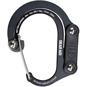 Gear Aid Heroclip Carabiner Clip and Hook (Mini) للسفر والأمتعة والأكياس الصغيرة