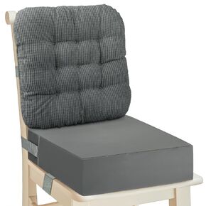 Booster Seat for Kitchen Chair, Adjustable Safety Belts Toddler Booster Seat, Corduroy Toddler Booster Seats for Dining table, Waterproof High Chair Booster Seats, Kids Child High Back Booster Age 2-6