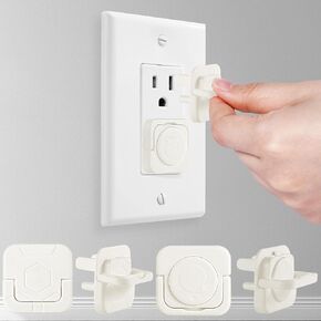Outlet Covers Baby Proofing, 60 Pack Child Proof Plug Socket Covers Electric Plug Protectors Safety Caps with Hidden Pull Handle, for US 3-Prong, Classic