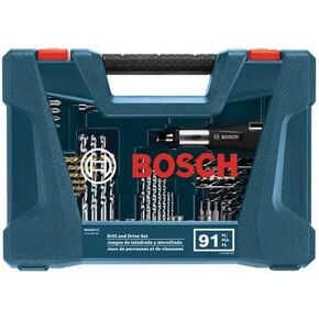 BOSCH MS4091C - 91-Piece Drilling & Driving Mixed Bit Set - Ideal for Applications in Wood, Metal, & Masonry