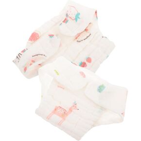 حفاضات Micro preemie 2 PCS حفاضات طفل القطن للحديدين الجدد قابلة لإعادة الاستخدام للبنين الفتيات النمط العشوائي