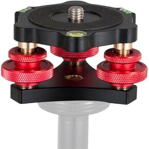 Camera Tripod Head Leveling Base Aluminum Alloy Triple-Wheel Precision Leveler A