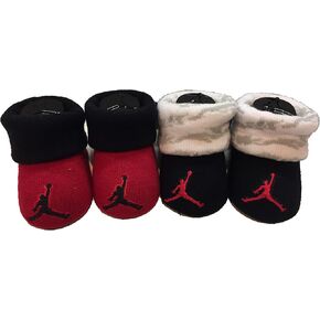 Nike Infant Baby Futura Booties (زوجان) (Camo Black (LJ0121-R78)/Red ، 0-6 أشهر)