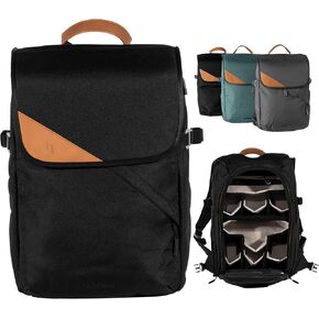 28L Camera Backpack Bag for Men or Women Photographers with Waterproof Rainfly, Laptop Sleeve & Removable Hip Belt | For Large or Small DSLR/Mirrorless Cameras | Black in Kuwait