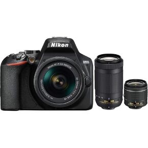 Nikon D3500 DX-Format DSLR Two Lens Kit with AF-P DX NIKKOR 18-55mm f/3.5-5.6G VR & AF-P DX NIKKOR 70-300mm f/4.5-6.3G ED, Black