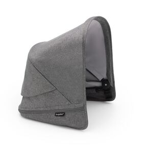 Bugaboo Donkey 5 Sun Canopy with UPF 50 Sun Protection Treatment and Peekaboo Panel, Grey Melange