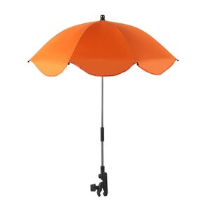 Kids Picnic Table Umbrella, Orange, UV Protection, Clamp-On, 360 Degree Rotation
