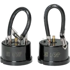 Refrigerator Compressor Thermal Overload Protector HX1/5HP 150W 220V 50/60Hz Replacement for Most Fridges and Coolers Compressor Household Freezer Thermal Overload Protection Part with Base (2 Pcs)