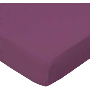 SheetWorld Fitted 100% Cotton Percale Portable Mini Crib Sheet 24 x 38, Solid Orchid Woven, Made in USA