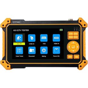 CCTV Tester Monitor, 5inch CCTV Tester 8MP SDI AHD CVI TVI Video Surveillance Camera Monitor 4K Cftv Tester with VGA RS485 UTP Cable Tracker(TI-HD9632S)