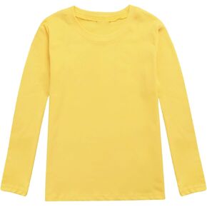Long Sleeve Soft Cotton Undershirts for Boys Girls Kids Funny Crew Neck Solid Pullover Tees Tops Clothes Girl Undershirt
