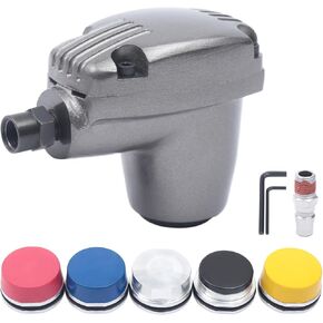 Air Palm Hammer with 6 Different Hardness Hammerheads, 1000 Times/Minute, Handheld Pneumatic Hammer Tool for Tire Repair Metal Folding Plastic Inlay Assembly