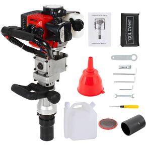 Pile Driver Hammer - Heavy Gas Powered T Post Driver - 2 Stroke 32.6CC Gasoline Post Pile Driver Hammer - 0.9KW Portable Pole Hammer for Fencing, Star Pickets, Posts, Stakes, Etc.