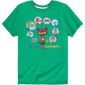 Pete the Cat - We are All Champs - Toddler Short Sleeve Graphic T-Shirt