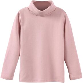 Long Sleeve Cotton High Neck Undershirts for Kids Baby Boys Girls Solid Soft Pullover Weather Shirts Take Off My Girl