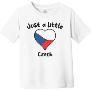 Really Awesome Shirts Just A Little Czech Cute Czech Republic Flag Heart Infant Toddler T-Shirt