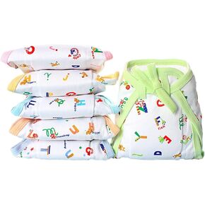 ETHENICINDIAN 10 Baby's Cotton Cloth Diapers/Langot Washable and Reusable Nappies (Multi Colour, 0-6 Months) | Washable Reusable Baby Cloth Diapers (Padded)