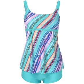 Women's 2025 Conservative Print Tankini, Two-Piece Swimsuit for Summer Beach Vacation