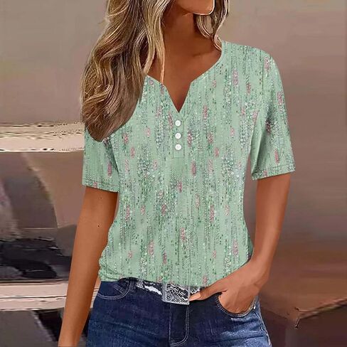 CEBOYEL WOMENS FLOROL PRINT SUMMER TOPS 2024 DANKY CORPLES LISE SHORT HENLE in Saudi Arabia