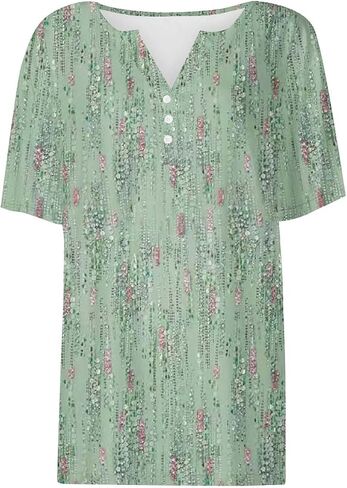 CEBOYEL WOMENS FLOROL PRINT SUMMER TOPS 2024 DANKY CORPLES LISE SHORT HENLE in Saudi Arabia