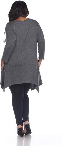 white mark Women's Maternity Makayla Tunic Top with Shark Bite Hemline & Pockets in Saudi Arabia