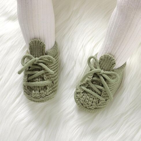 Baby Booties Newborn First Walks Shoes Cozy Warm Knit Soft Booties for Infant Boy Girl in Kuwait