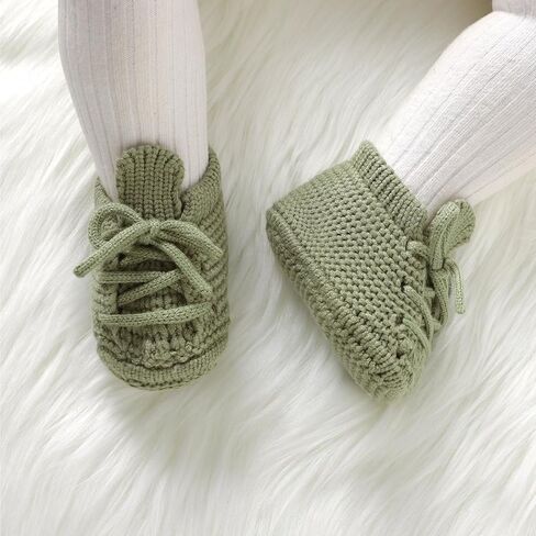 Baby Booties Newborn First Walks Shoes Cozy Warm Knit Soft Booties for Infant Boy Girl in Kuwait