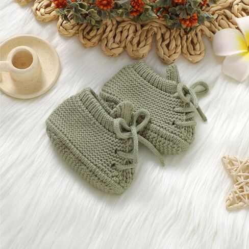 Baby Booties Newborn First Walks Shoes Cozy Warm Knit Soft Booties for Infant Boy Girl in Kuwait