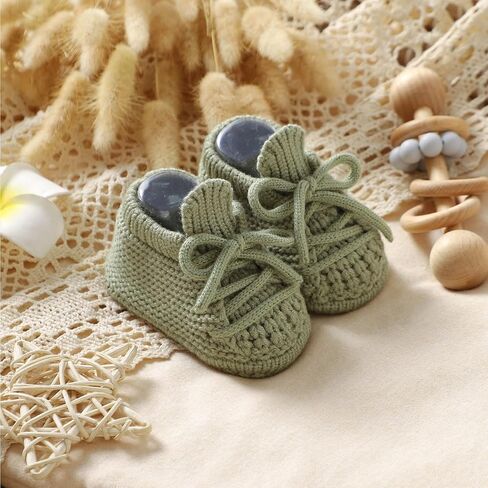 Baby Booties Newborn First Walks Shoes Cozy Warm Knit Soft Booties for Infant Boy Girl in Kuwait
