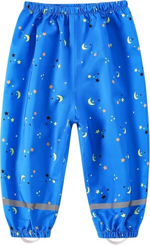 Fewlby Kids Rain Pants Toddler Waterproof Trousers Lightweight for Boys Girls in Saudi Arabia