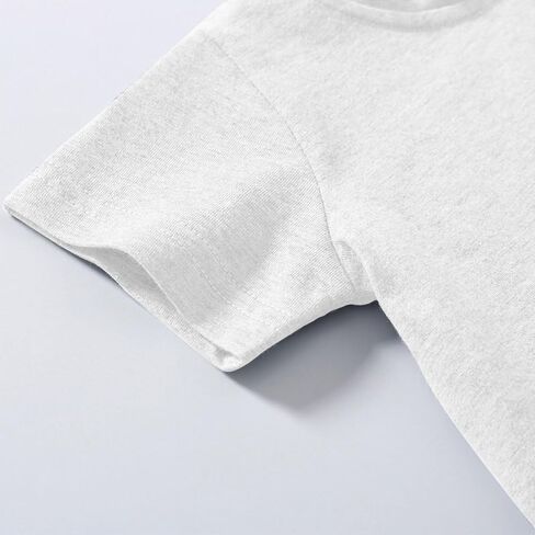 Kids Girls Boys Cotton Short Sleeve Solid Color Tee Shirts Crewneck Cute Summer for Toddler Baby Tops Undershirts in Kuwait