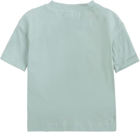 Toddler Boys Girls Tees Short Sleeve Crewneck Cotton Solid T-Shirts Kids Comfort Soft Undershirt Tops Simple Clothes in Saudi Arabia