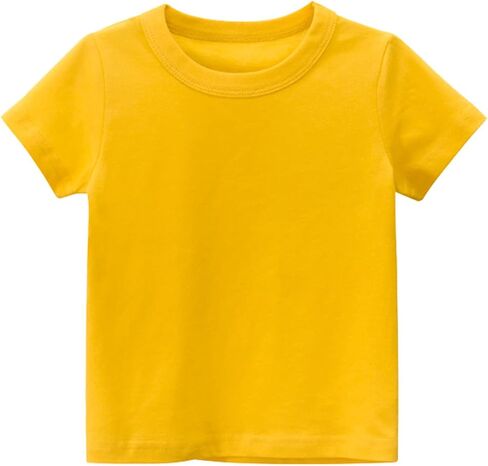 Undershirt for Kids Boys Girls Short Sleeve Tees Toddler Solid Cotton T-Shirt Crewneck Undershirt Basic Summer Shirt in Saudi Arabia