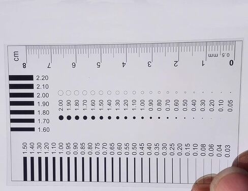 SEC Size Estimation Chart Scratch Measure Defect Compare Stain Test Transparency Film Dot Gauge Spot Meter (2220) in Kuwait