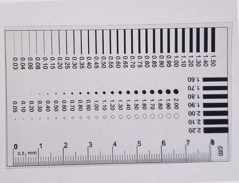 SEC Size Estimation Chart Scratch Measure Defect Compare Stain Test Transparency Film Dot Gauge Spot Meter (2220) in Kuwait